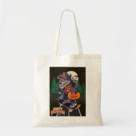WOLF IN HALLOWEEN TOTE BAG (Voorkant)