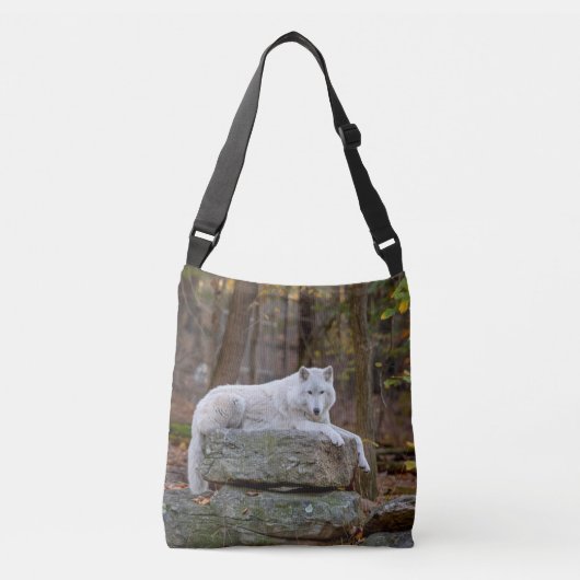 Wolf in Herfst Crossbody Tas (Voorkant)