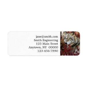 Wolf in Herfst Etiket