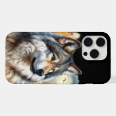Wolf in herfstkleuren: de schoonheid van de natuur iPhone hoesje (Achterkant horizontaal)