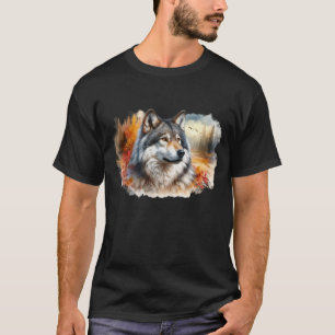 Wolf in herfstkleuren: de schoonheid van de natuur t-shirt