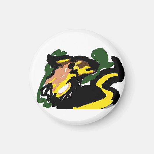 Wolf in herfsttijd magneet (Voorkant)