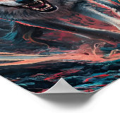 Wolf in het Abstracte poster (Hoek)