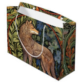 Wolf in het bos art nouveau groot cadeauzakje (Achterkant Gekanteld)