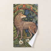 Wolf in het bos art nouveau handdoek (Handdoek)