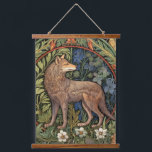 Wolf in het bos art nouveau hangend wandkleed<br><div class="desc">Wolf in de bos art nouveau stijl.</div>