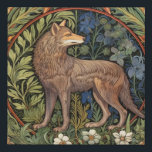 Wolf in het bos art nouveau imitatie canvas print<br><div class="desc">Wolf in de bos art nouveau stijl.</div>