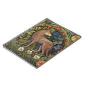 Wolf in het bos art nouveau notitieboek (Linkerzijde)
