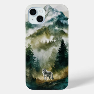 Wolf In Het Bos iPhone 15 Mini Hoesje