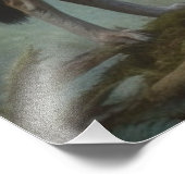 Wolf in het bos foto afdruk (Hoek)