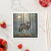 Wolf in het bos servet (Insitu)