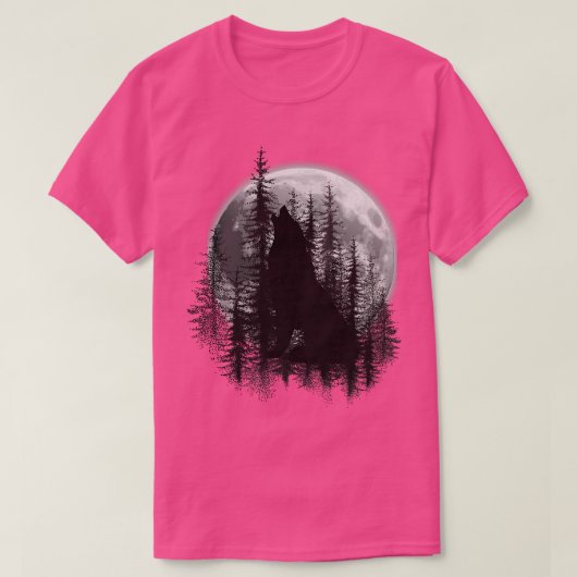 wolf in het bos t-shirt (Design voorkant)