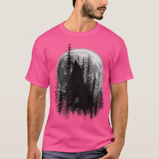 wolf in het bos t-shirt