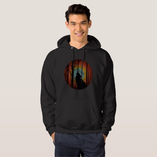 WOLF IN HET BOS Woud Hoodie (Voorkant volledig)