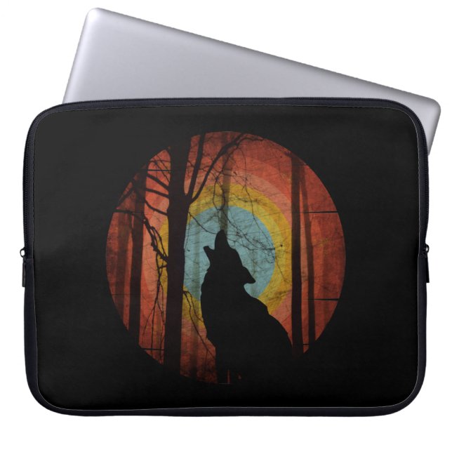 WOLF IN HET BOS Woud Laptop Sleeve (Voorkant)