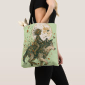 Wolf in het maanverlichte bos tote bag (Dichtbij)