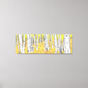 Wolf in het najaar Bossen Canvas Afdruk