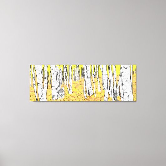 Wolf in het najaar Bossen Canvas Afdruk (Voorkant)