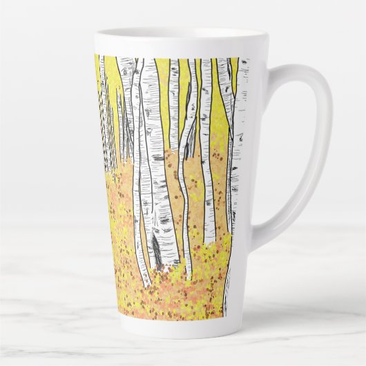 Wolf in het najaar Bossen Latte Mok (Rechts)