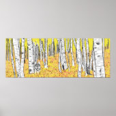 Wolf in het najaar Bossen Poster (Voorkant)