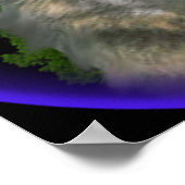 wolf in het poster van de nacht (Hoek)