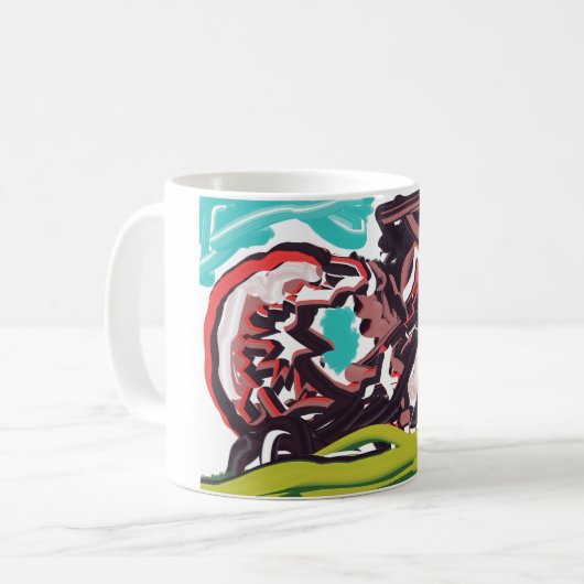 Wolf in het voorjaar koffiemok (Voorkant links)