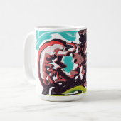 Wolf in het voorjaar koffiemok (Voorkant links)