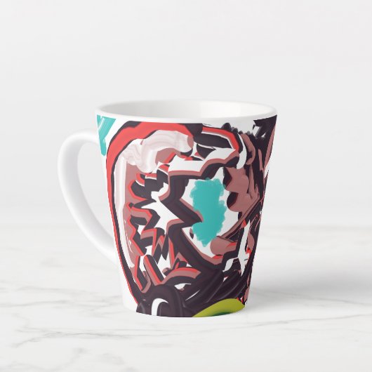 Wolf in het voorjaar latte mok (Linkerhoek)