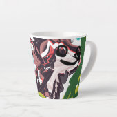 Wolf in het voorjaar latte mok (Rechterhoek)