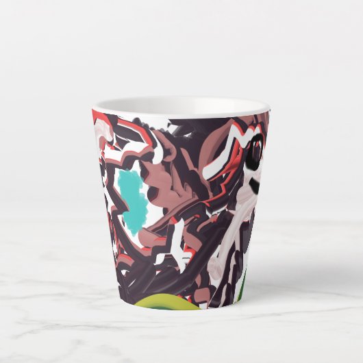 Wolf in het voorjaar latte mok (Voorkant)