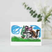 Wolf in het wild briefkaart (Staand voorkant)