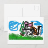 Wolf in het wild briefkaart (Voorkant / Achterkant)