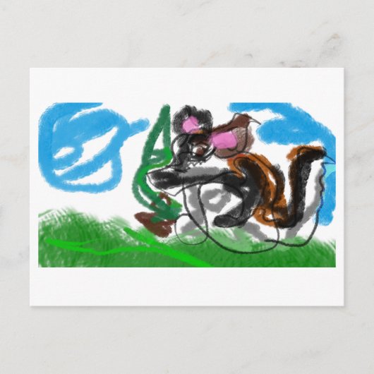 Wolf in het wild briefkaart (Voorkant)