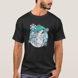 Wolf in het wild dier Sneeuwvlok Wolf En Een Droo T-shirt