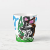 Wolf in het wild latte mok (Voorkant)