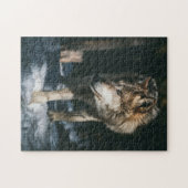Wolf in het wilde dier legpuzzel (Horizontaal)