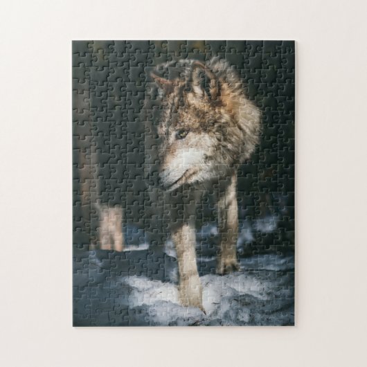Wolf in het wilde dier legpuzzel (Verticaal)