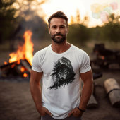 Wolf in Hoodie dubbele belichting T-shirt