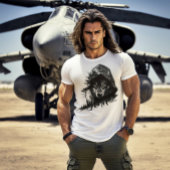 Wolf in Hoodie dubbele belichting T-shirt