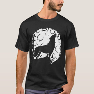 Wolf in maanlicht Huilende Volle Maan Bosdier T-shirt
