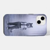 Wolf in Minimal Formal Attire – Silent Forest Port iPhone Hoesje (Achterkant horizontaal)