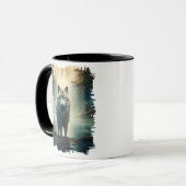 Wolf in Misty Forest Mok (Voorkant links)