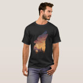 Wolf in Moon Light Dog Howling T-shirt (Voorkant volledig)