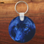 Wolf in moonlight (b) sleutelhanger (Voorkant)