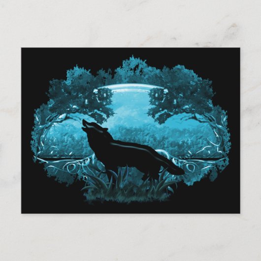 Wolf in Natuur Briefkaart (Voorkant)