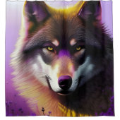 Wolf in Paars Douchegordijn (Voorkant)