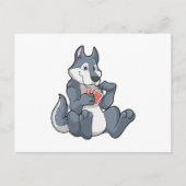 Wolf in Poker met Poker-kaarten Briefkaart (Voorkant)