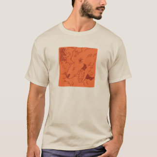 wolf in rood t-shirt