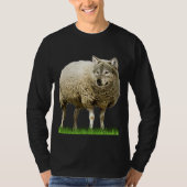 wolf in schaap kleedt mannen shirt donker (Voorkant)