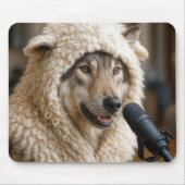 Wolf in schaapskleren maakt podcast muismat (Voorkant)